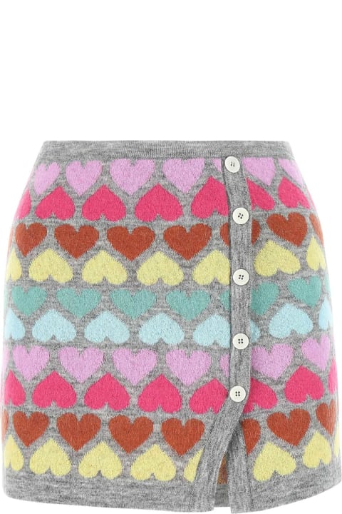 Marco Rambaldi Skirts for Women Marco Rambaldi Embroidered Mohair Blend Mini Skirt