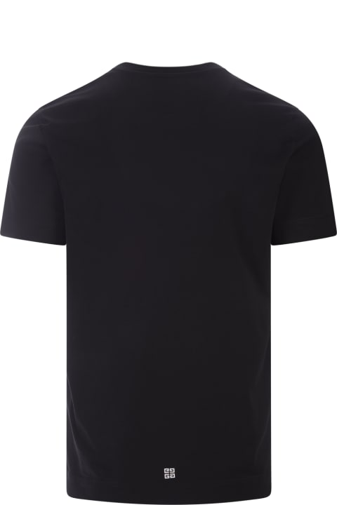 メンズ新着アイテム Givenchy Black T-shirt With Givenchy Archetype Print On Front