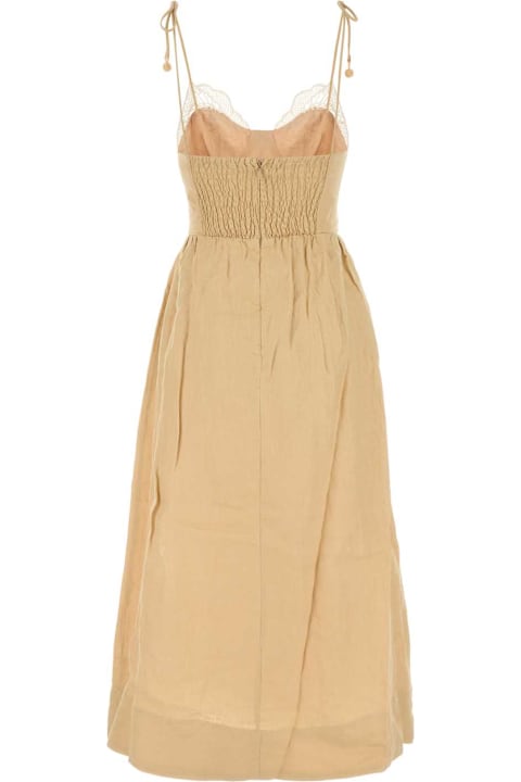 Farm Rio Clothing for Women Farm Rio Pastel Orange Linen Dress