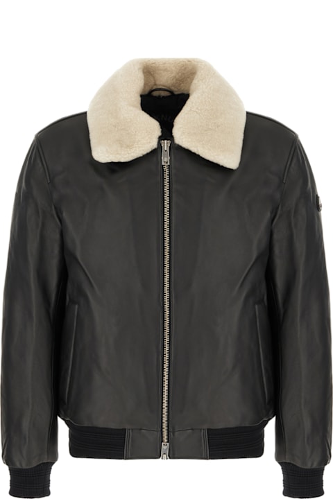 Black Synthetic Leather Jacket