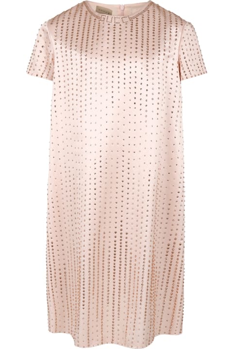 Fashion for Girls Gucci Pink Dress For Girl With Logo And Crystals