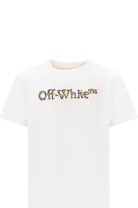 Topwear for Boys Off-White Logo Sketch T-shirt