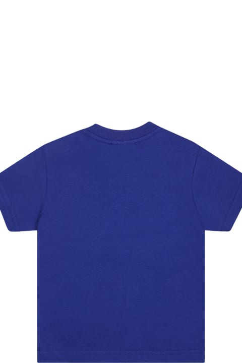 Topwear for Baby Boys Dsquared2 Light Blue T-shirt For Baby Boy With Logo