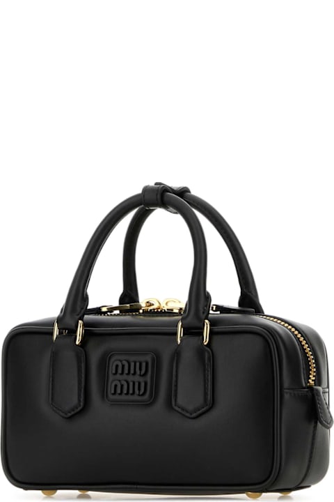 Miu Miu for Women Miu Miu Black Leather Arcadie Handbag