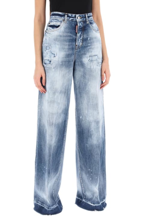 Dsquared2 Jeans for Women Dsquared2 Traveller Jeans In Light Everglades Wash
