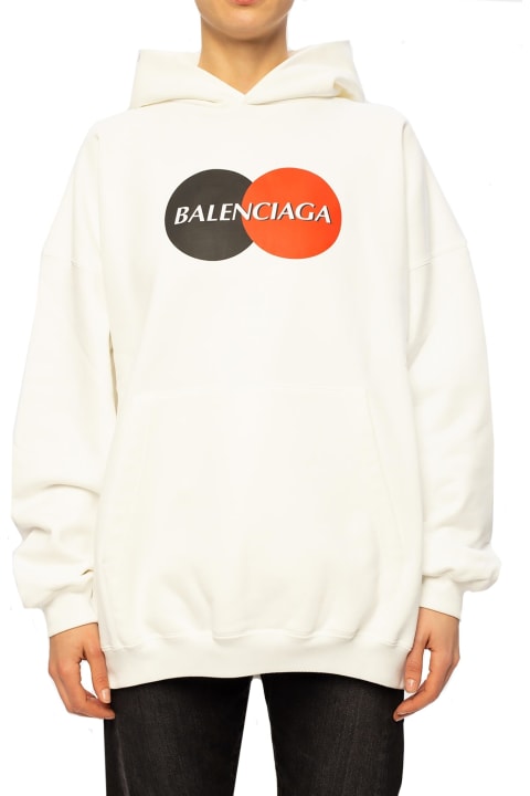 Balenciaga Clothing for Women Balenciaga Logo Hooded Sweatshirt