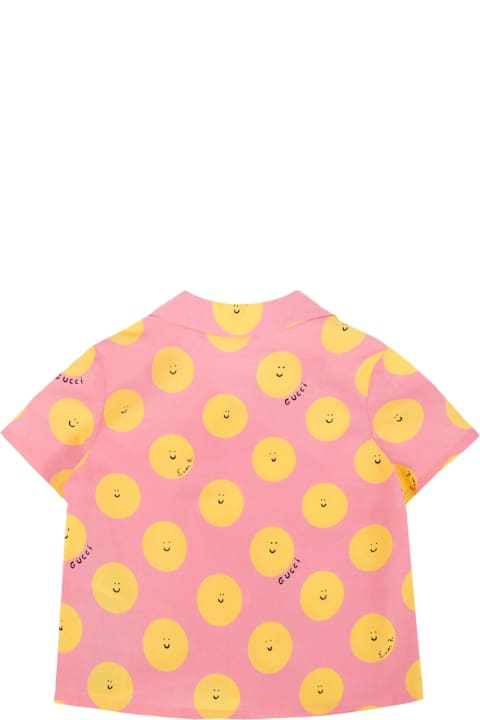 Fashion for Women Gucci Pink Shirt For Baby Girl With Sun