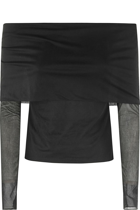 Rotate by Birger Christensen Sweaters for Women Rotate by Birger Christensen Sheer Off-shoulder