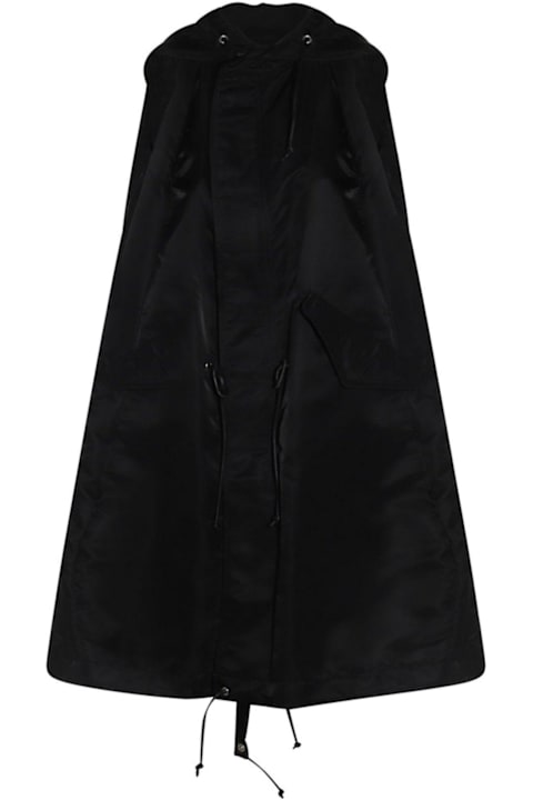 Sacai Coats & Jackets for Women Sacai Drawstring Hem Hooded Vest