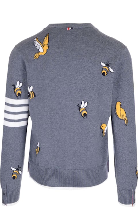 Homeware Thom Browne Cardigan With Birds And Bees