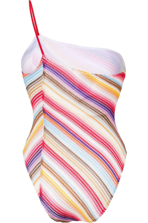 Fashion for Women Missoni Striped Open-knit Swimsuit
