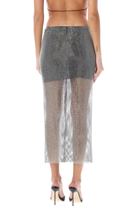 Fashion for Women Philosophy di Lorenzo Serafini Mesh Skirt With Rhinestones