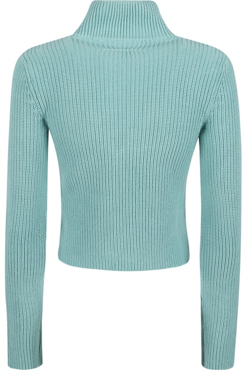 Sweaters for Women MM6 Maison Margiela Raw-cut Zipped Cropped Cardigan