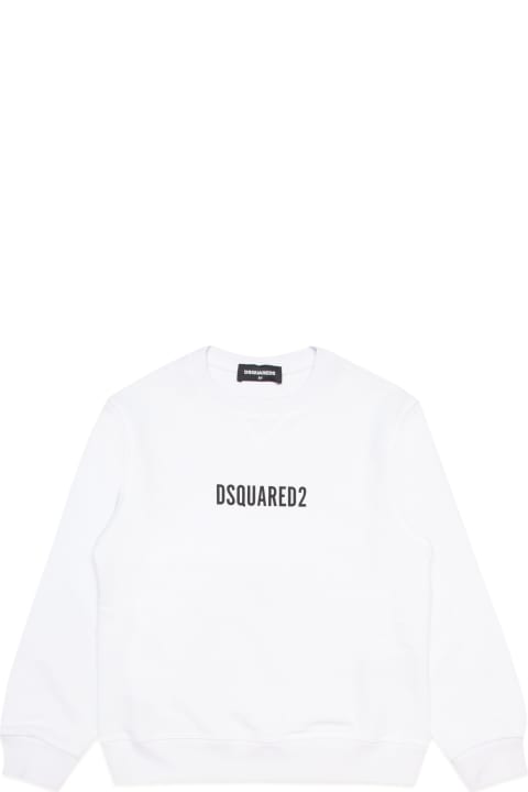 Fashion for Women Dsquared2 D2s718u Relax Sweat-shirt Dsquared Crew-neck, Long-sleeved, Cotton Sweatshirt With Elastic On Neck, Hem And Cuffs. Fit: Relaxed Fit, Regular. The Garm