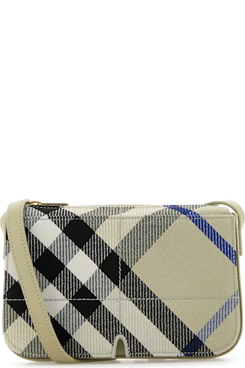 آخر صيحات الموضة من السيدات Burberry Embroidered Canvas Snip Crossbody Bag
