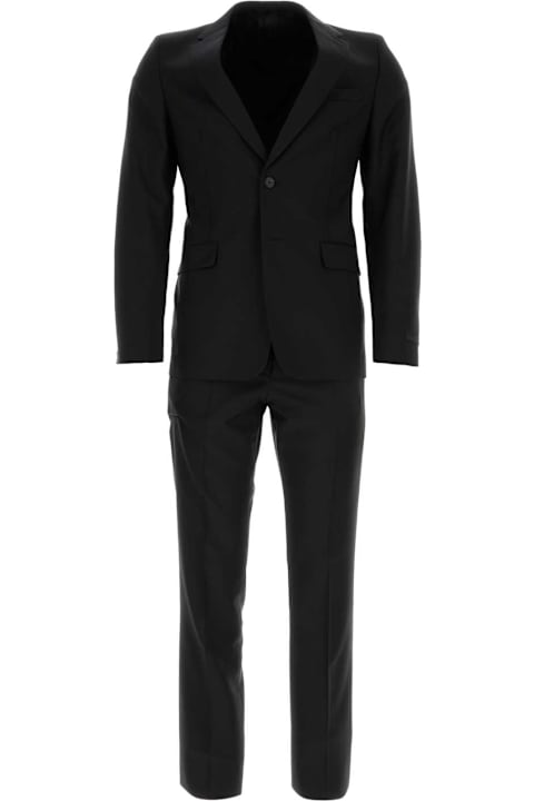 Homeware Prada Black Wool Blend Suit