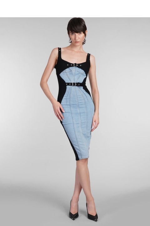 ウィメンズ Muglerのワンピース＆ドレス Mugler Dress In Blue Cotton