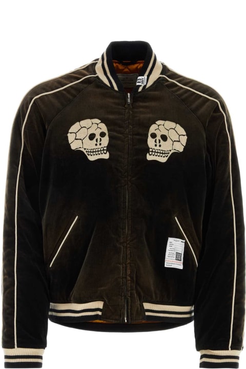 Mihara Yasuhiro Coats & Jackets for Men Mihara Yasuhiro Black Velvet Bomber Jacket