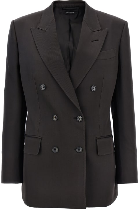 Tom Ford Coats & Jackets for Women Tom Ford Twill Double-breasted Blazer