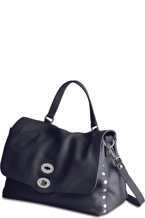 Zanellato Bags for Men Zanellato Postina Daily M Navy Bag With Shoulder Strap
