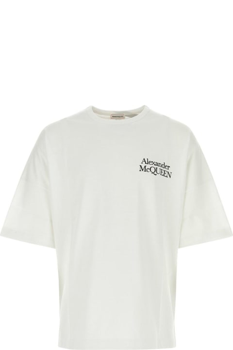 Alexander McQueen Topwear for Men Alexander McQueen Logo-printed Crewneck T-shirt