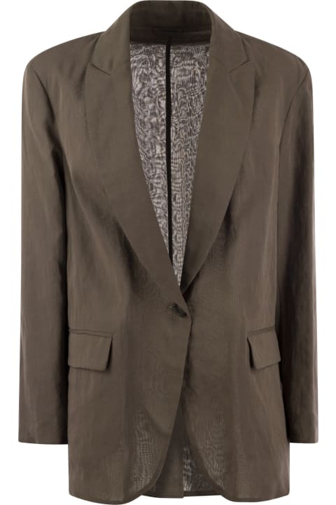 Coats & Jackets for Women Brunello Cucinelli Cotton Organza Jacket