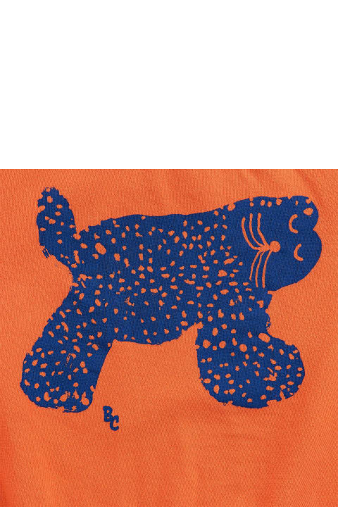 ボーイズ Bobo Chosesのニットウェア＆スウェットシャツ Bobo Choses Orange Sweatshirt For Kids With Cheetah