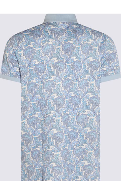 Etro لـ Men Etro Light Blue Cotton Polo Shirt