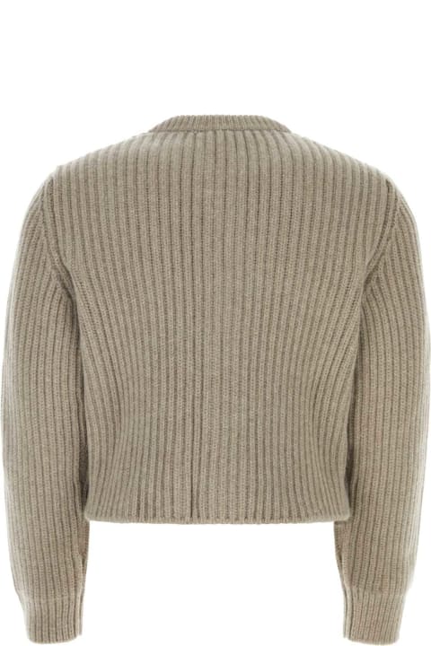 Sweaters for Men Bottega Veneta Dove Grey Wool Blend Cardigan