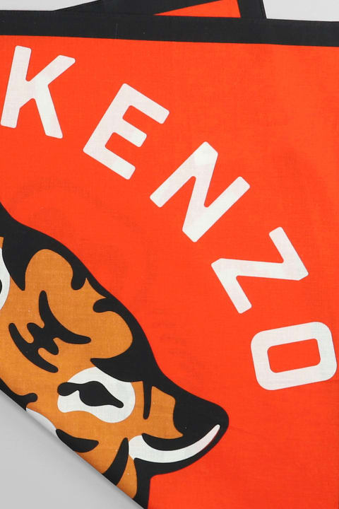 メンズ Kenzoのスカーフ Kenzo Foulard In Red Cotton