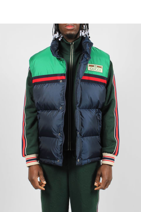 Coats & Jackets for Men Gucci Nylon Satin Padded Gilet