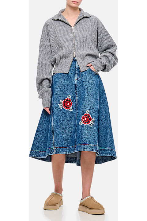 Molly Goddard Clothing for Women Molly Goddard Abi Denim Miid Skirt