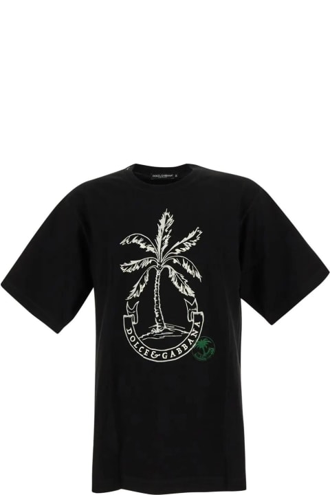 Dolce & Gabbana for Men Dolce & Gabbana Banana Print Cotton T-shirt