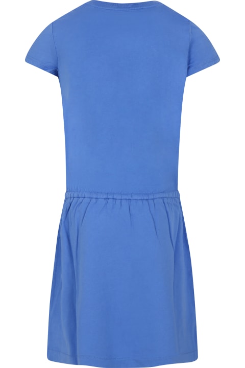 Ralph Lauren Dresses for Girls Ralph Lauren Light Blue Dress For Girl With Polo Bear