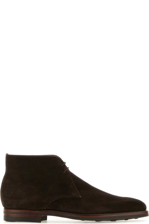 Crockett & Jones Boots for Men Crockett & Jones Brown Suede Tetbury Lace-up Shoes