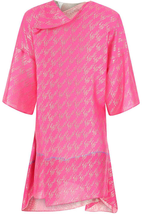 Fendi for Women Fendi Multicolor Silk Blend Mini Dress