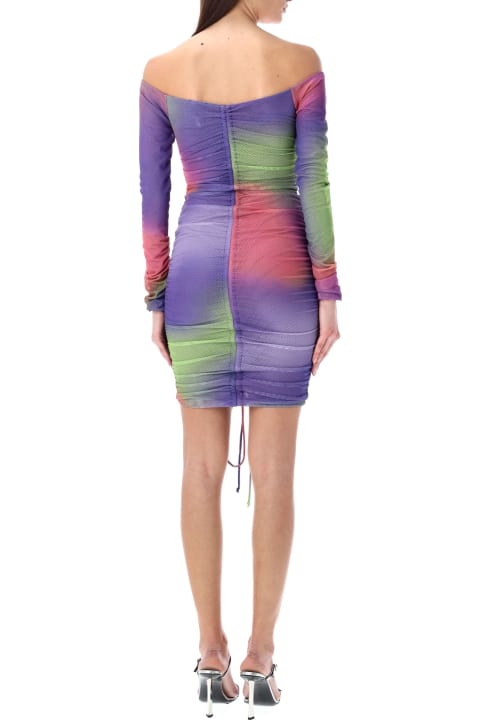 ウィメンズ Emporio Armaniのワンピース＆ドレス Emporio Armani Camouflage Print Recycled Mesh Dress