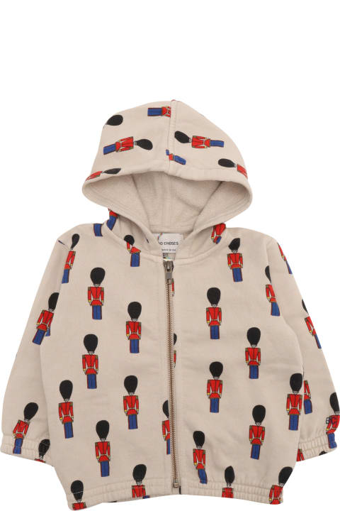 Homeware Bobo Choses Baby Little Tin Soldiers All Over Zipped Sweatshirt