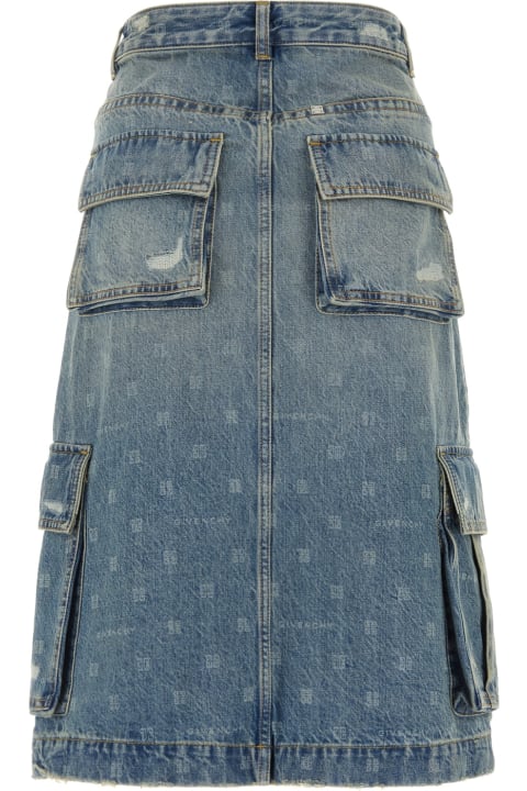 Homeware Givenchy 4g Denim Skirt