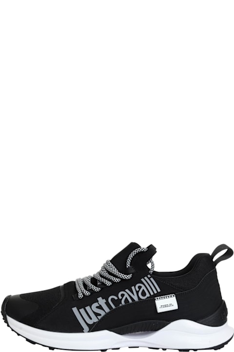 آخر صيحات الموضة من القسم الرجالي Just Cavalli Just Cavalli Black Low Top Sneakers