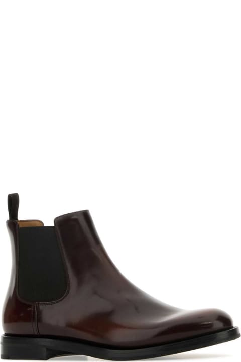 Church's Shoes for Women Church's Brown Leather Monmouth Wg Ankle Boots