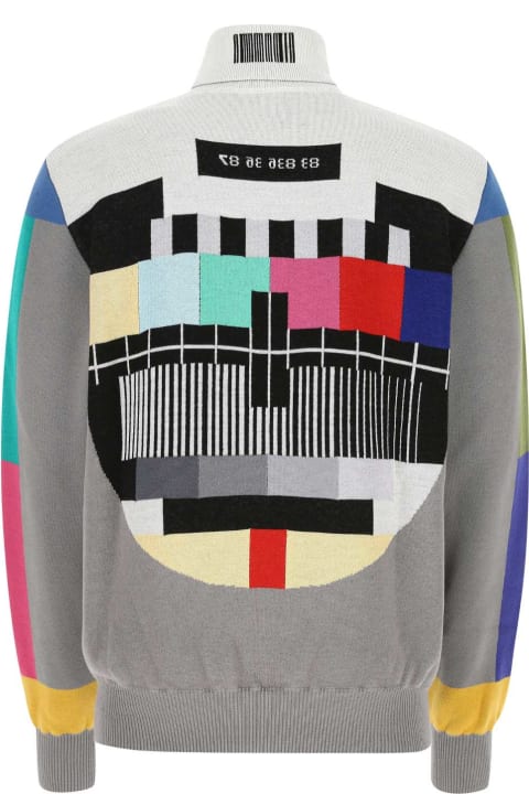 メンズ VTMNTSのニットウェア VTMNTS Embroidered Wool Blend Sweater