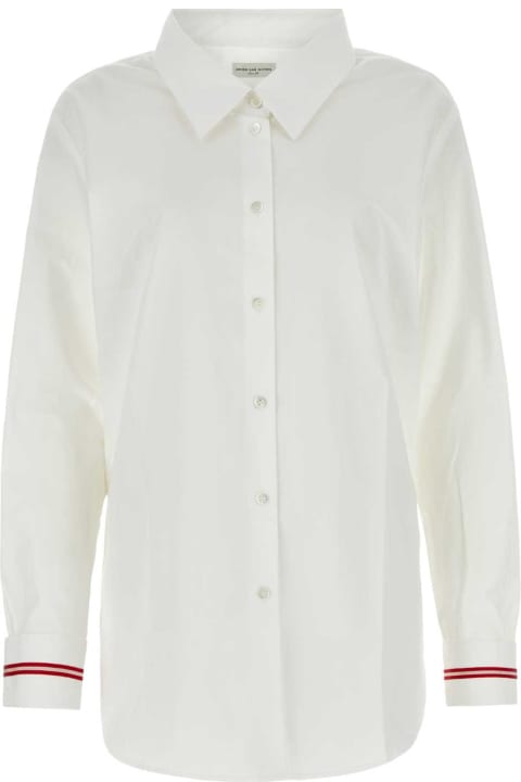 ウィメンズ新着アイテム Dries Van Noten White Poplin Shirt