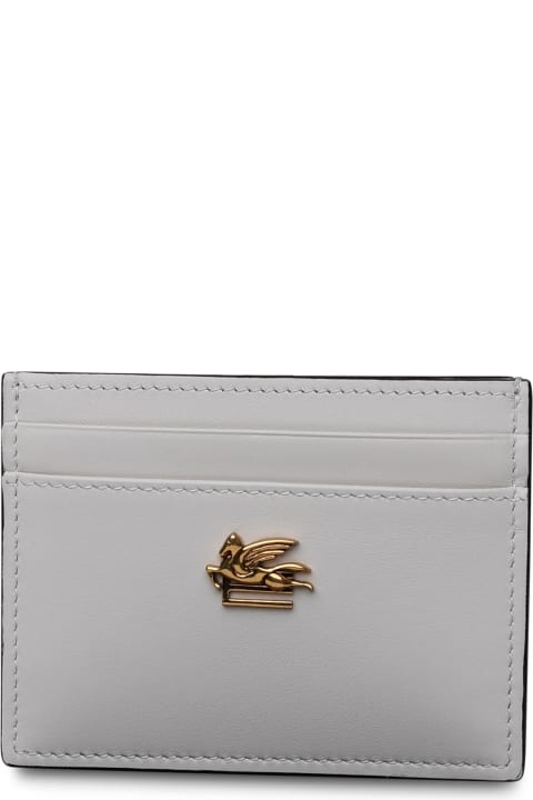 Etro Wallets for Women Etro Ivory Leather Cardholder