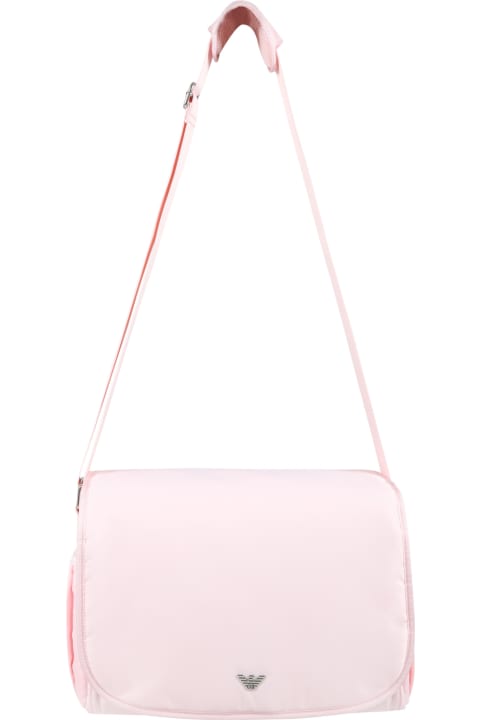 ベビーボーイズ アクセサリー＆ギフト Emporio Armani Pink Mum Bag For Baby Girl With Logo
