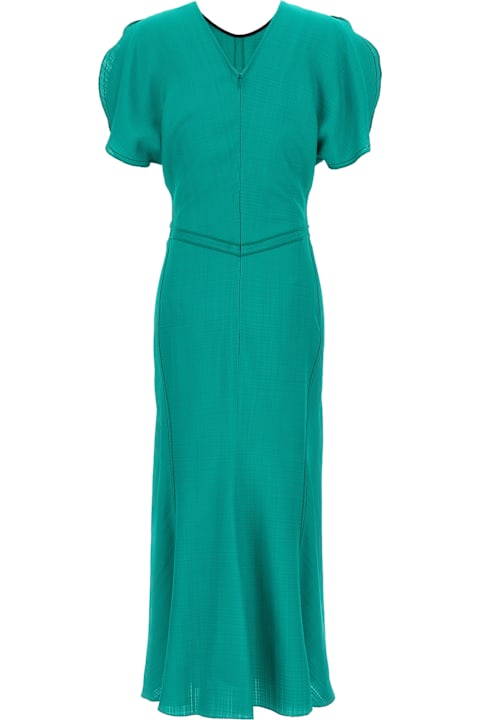 Victoria Beckham فساتين لـ السيدات Victoria Beckham 'gathered Waist Midi' Dress