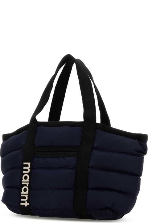 Isabel Marant Bags for Women Isabel Marant Navy Blue Fabric Darwen Shopping Bag