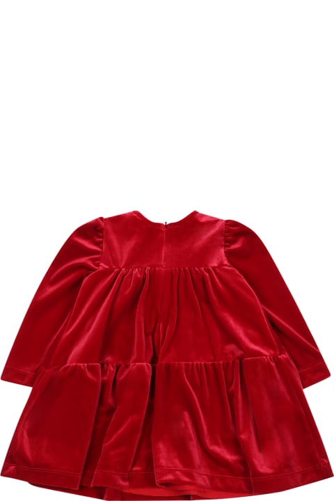 ベビーガールズ Monnalisaのウェア Monnalisa Red Dress For Girl With Bow