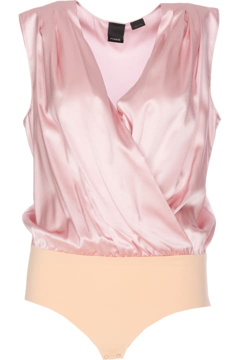 Underwear & Nightwear for Women Pinko Stretch Silk Draped Bodysuit