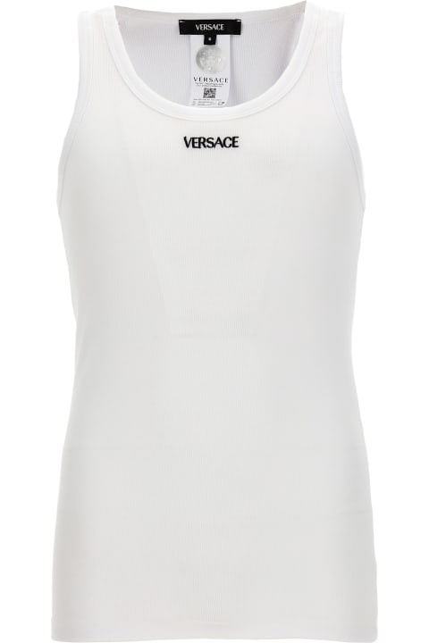 Versace for Men Versace Logo Embroidery Tank Top